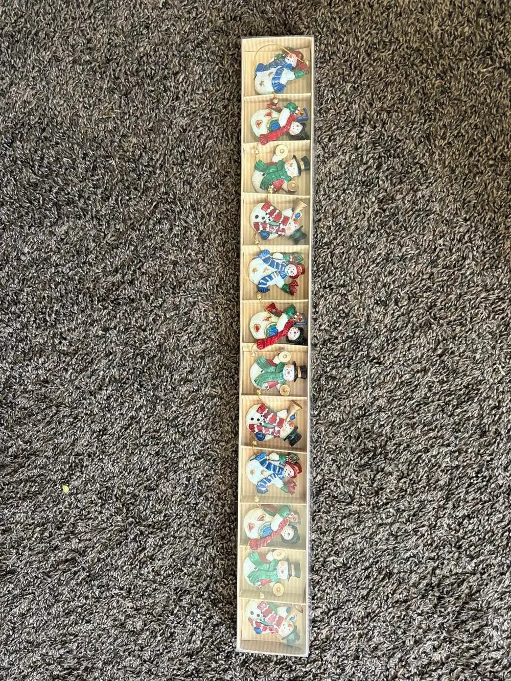 Holiday Home Snowman Christmas Garland 12 Piece Vtg Style Country Christmas Deco